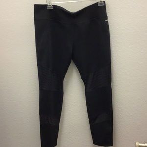 Yoga pants with sheer cut outs